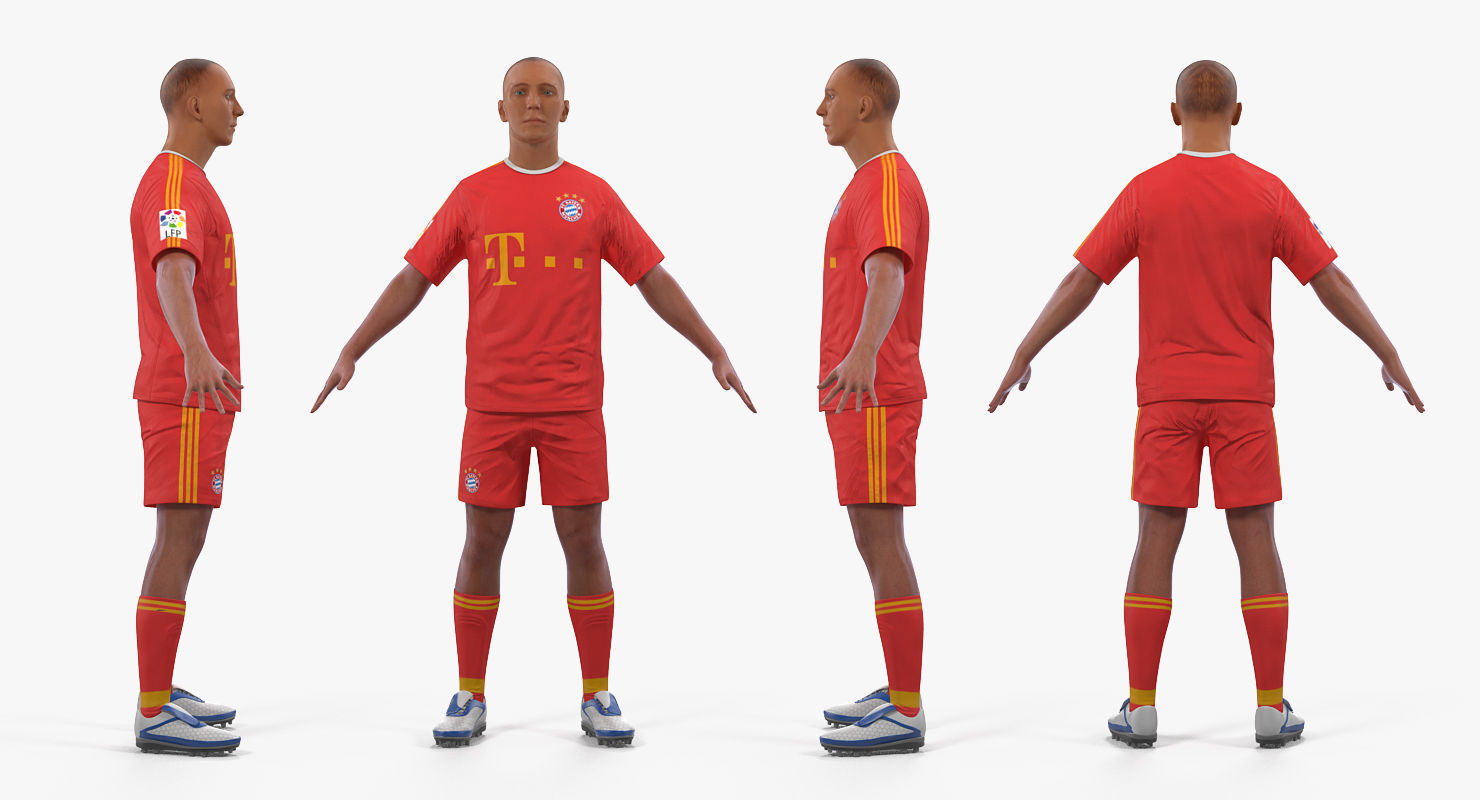 Soccer or Football Player Bayern 3D model_3