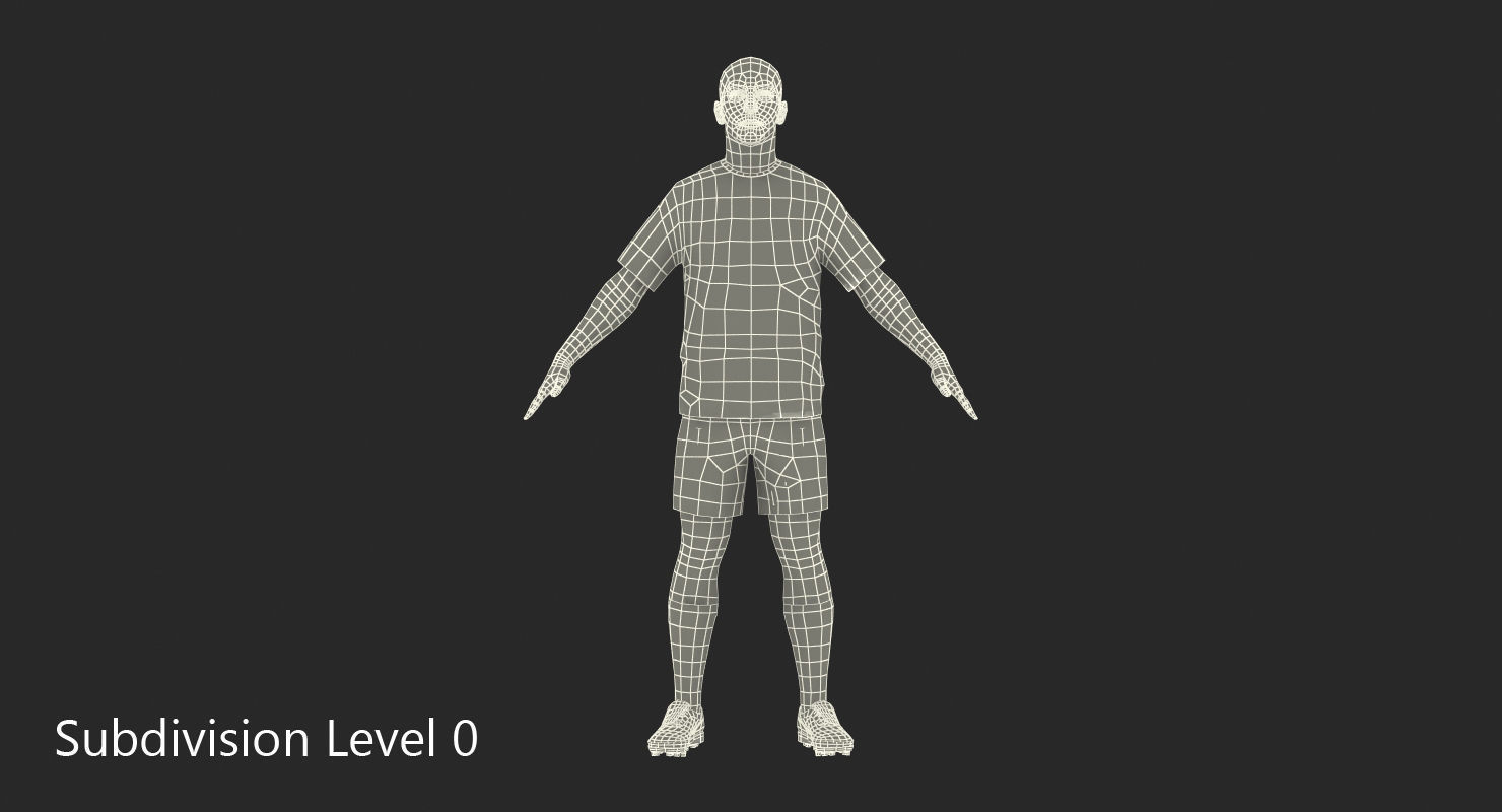 Soccer or Football Player Bayern 3D model_9