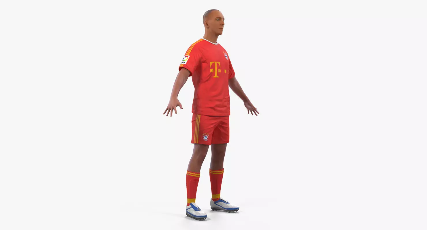 Soccer or Football Player Bayern 3D model_0