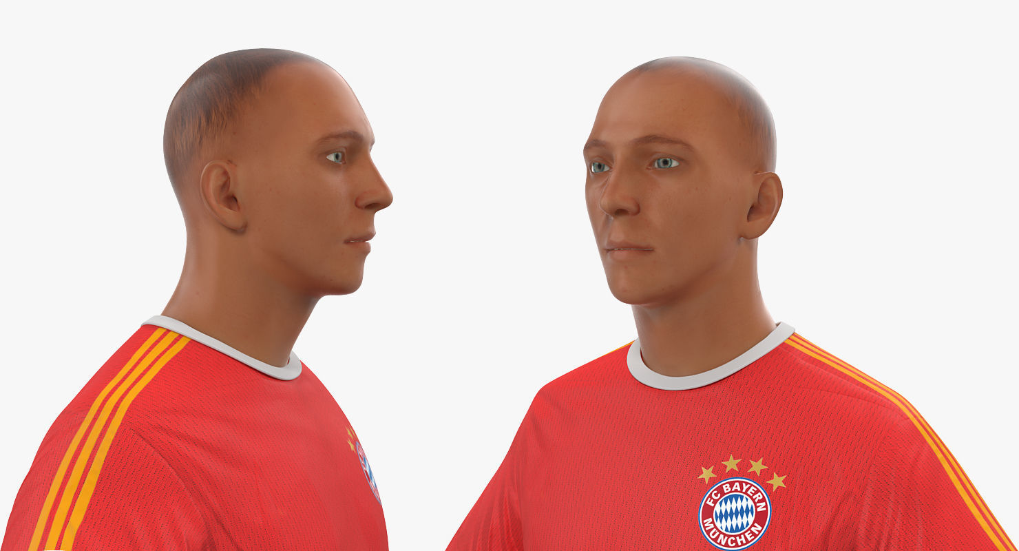Soccer or Football Player Bayern 3D model_4