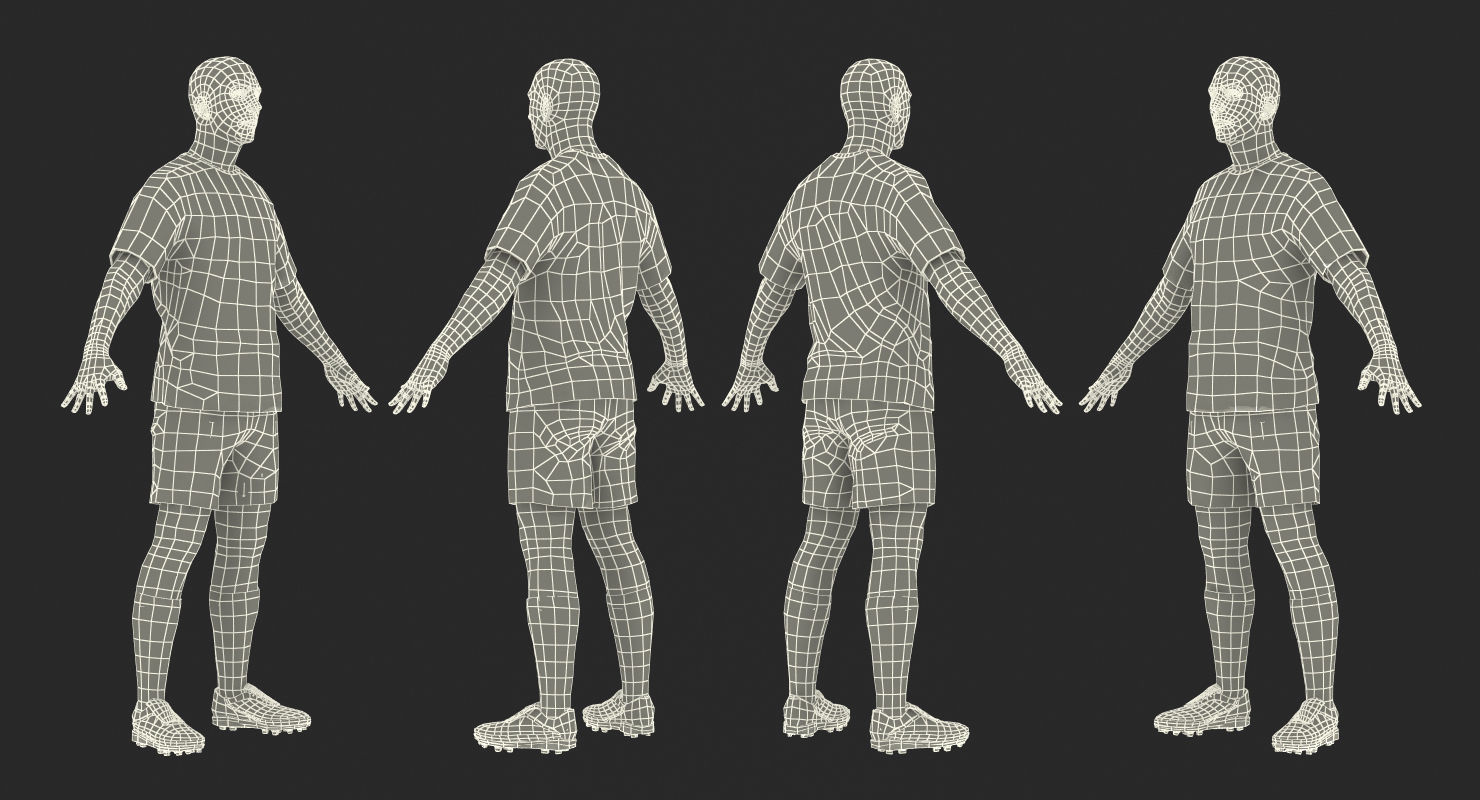 Soccer or Football Player Bayern 3D model_14