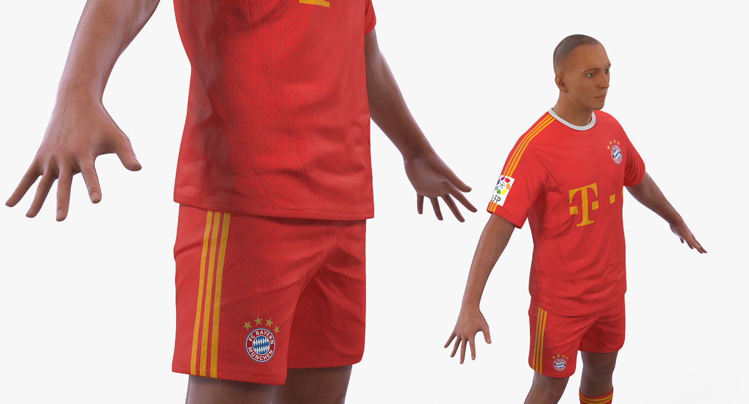 Soccer or Football Player Bayern 3D model_6