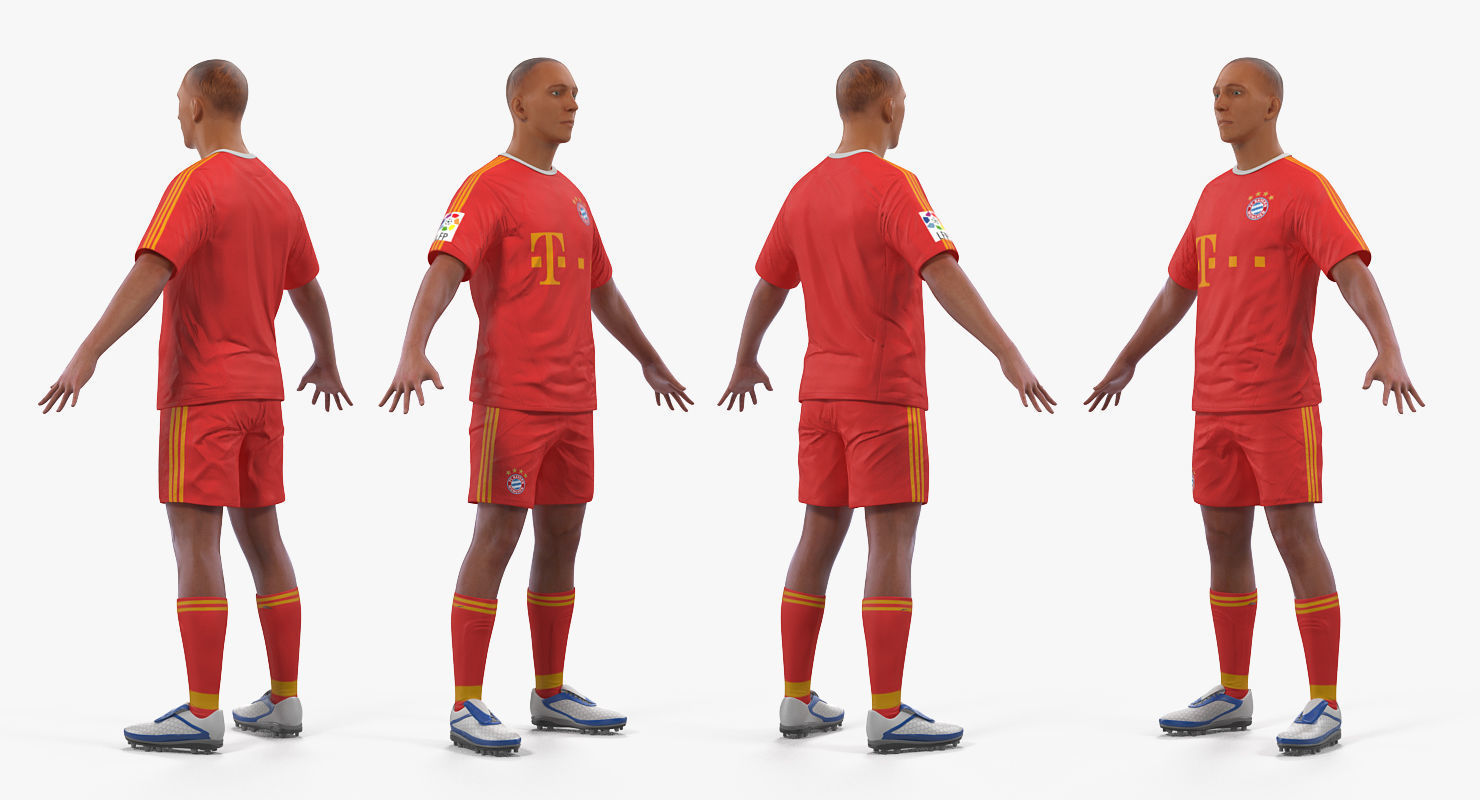 Soccer or Football Player Bayern 3D model_2