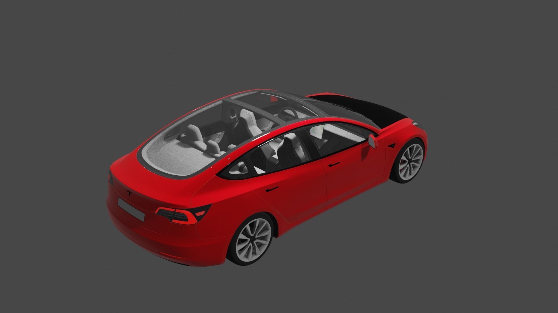 Tesla model 3 custom 3D model_5