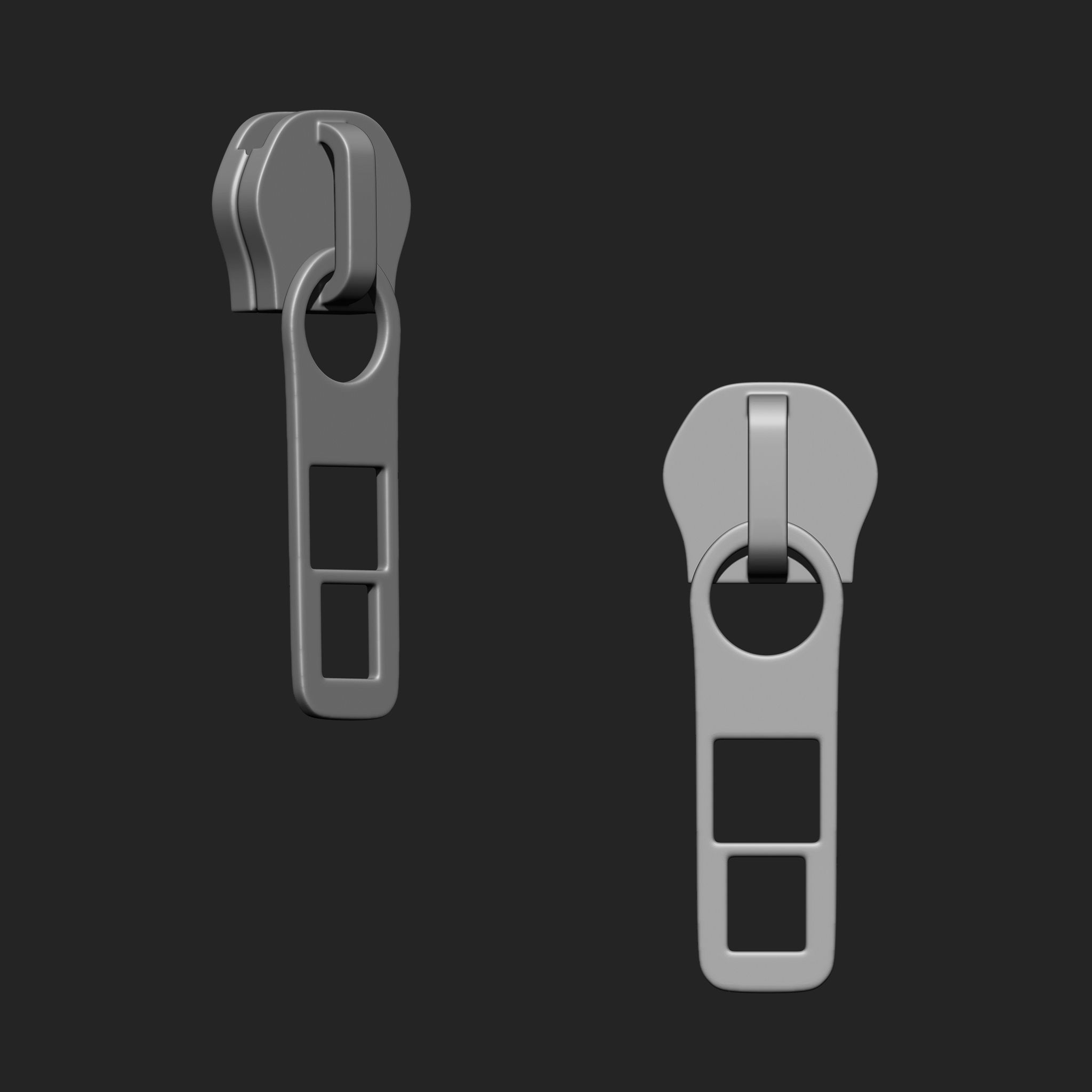 Zipper Slider IMM Brush Pack 21 in One 3D model_20