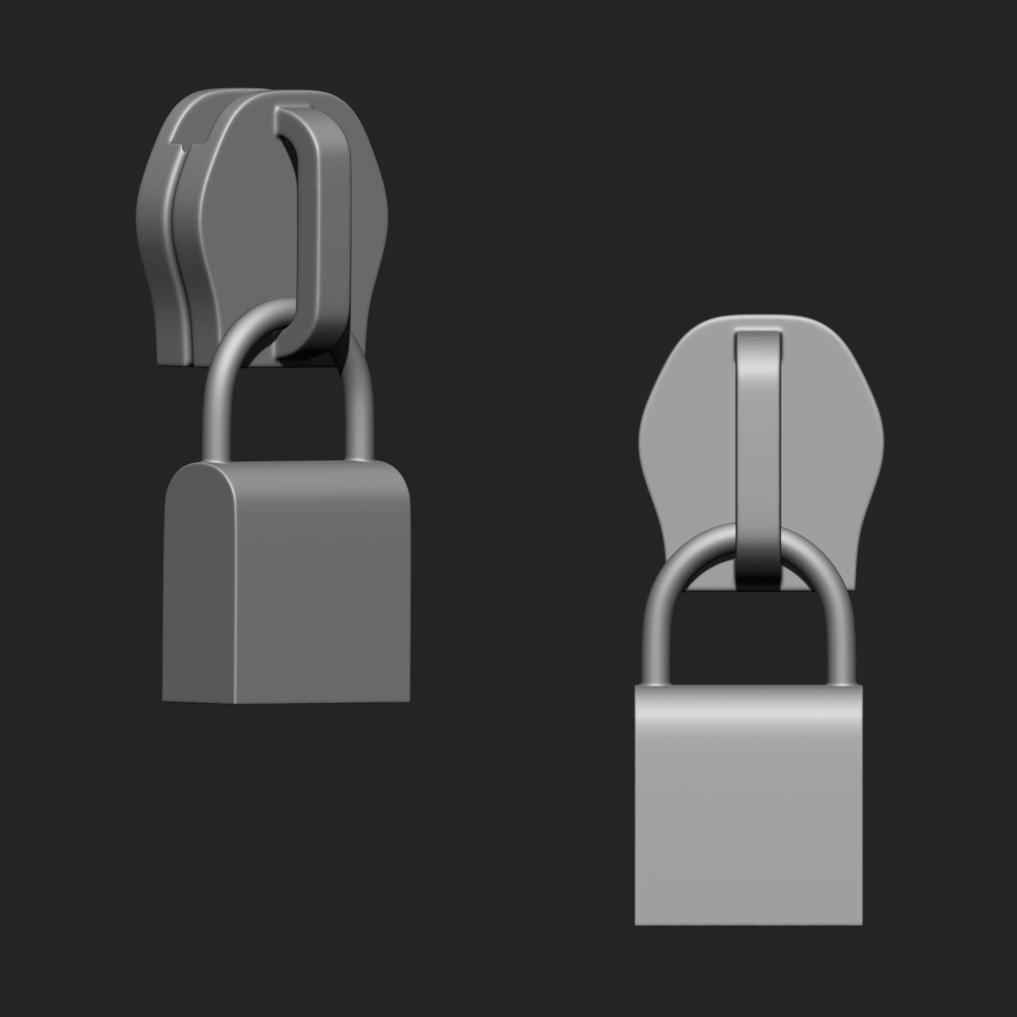 Zipper Slider IMM Brush Pack 21 in One 3D model_11