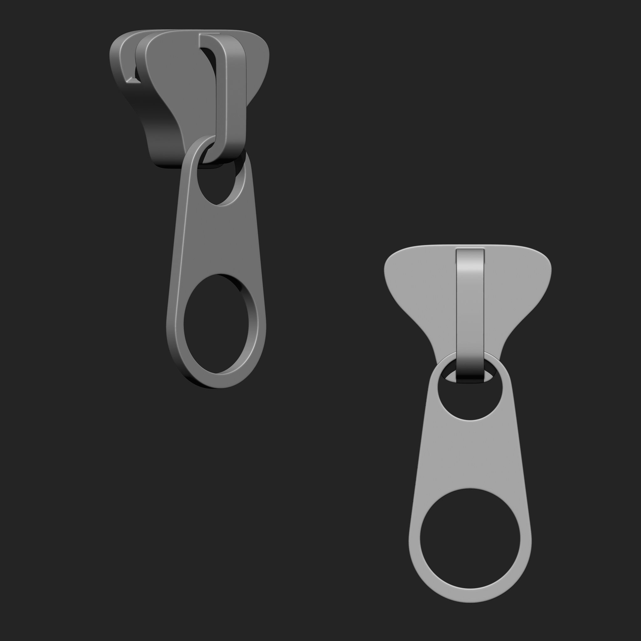 Zipper Slider IMM Brush Pack 21 in One 3D model_1