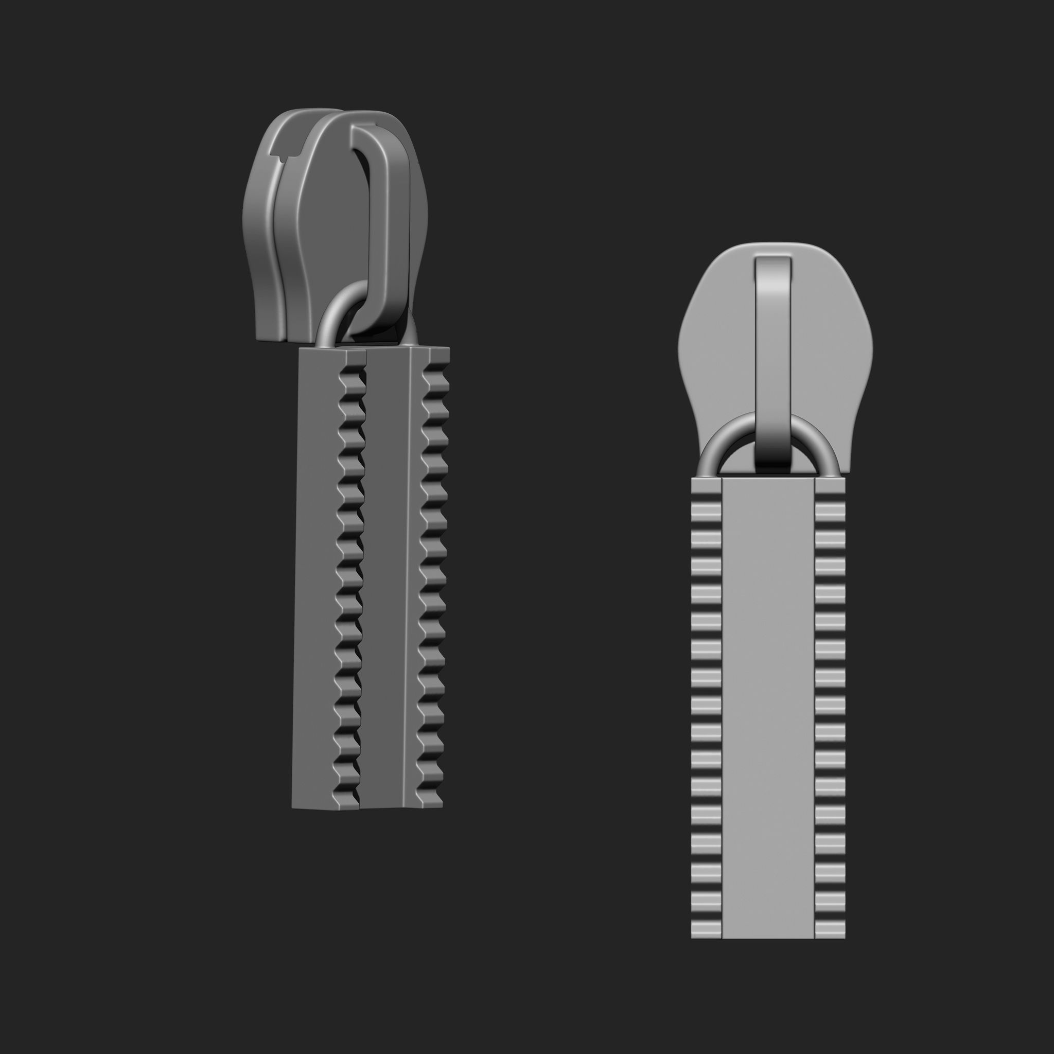 Zipper Slider IMM Brush Pack 21 in One 3D model_7