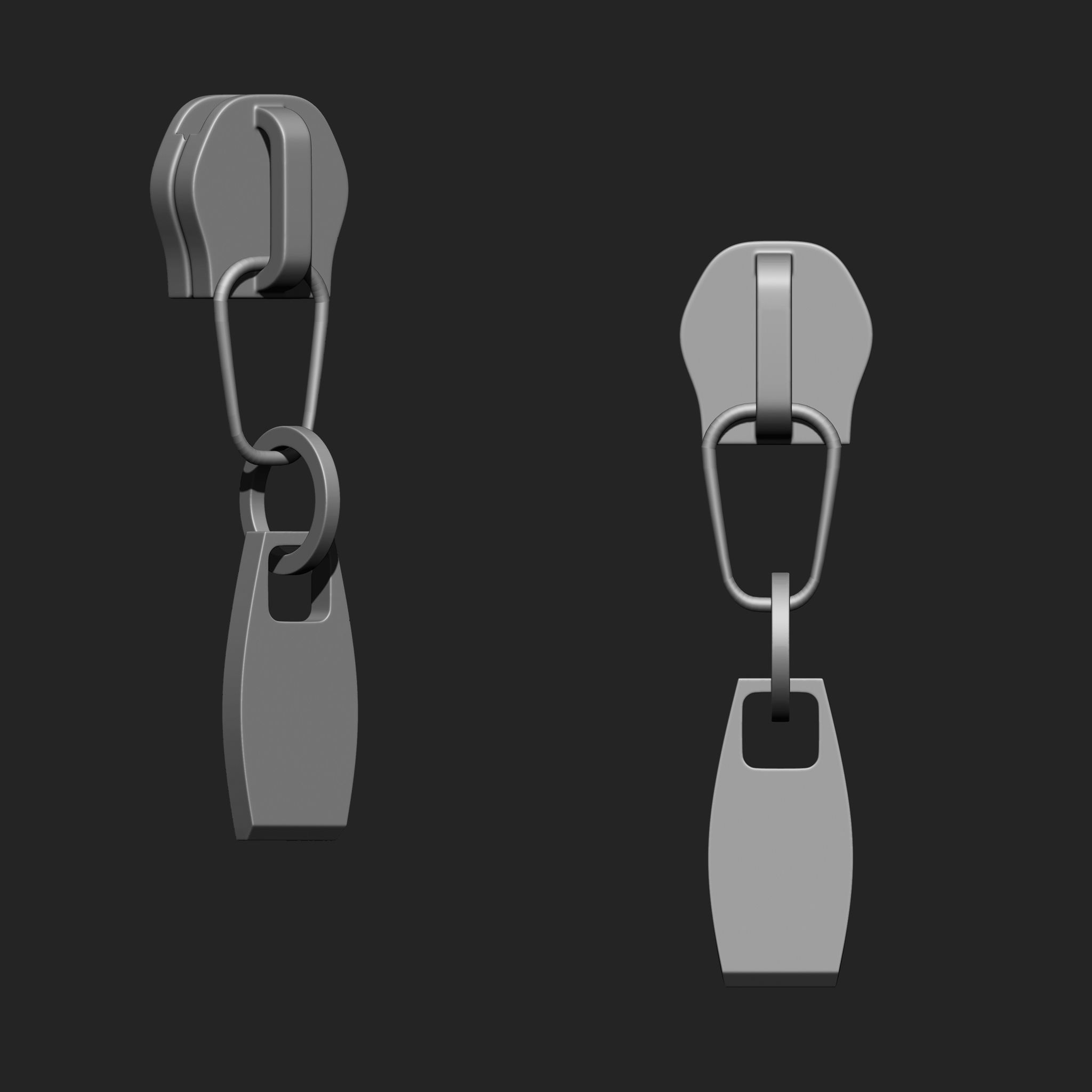 Zipper Slider IMM Brush Pack 21 in One 3D model_10