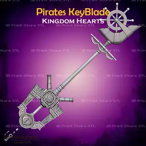 Pirates Key Blade Cosplay Kingdom Hearts - STL File 3D print model Pirates Key Blade Cosplay Kingdom Hearts - STL File 3D print model