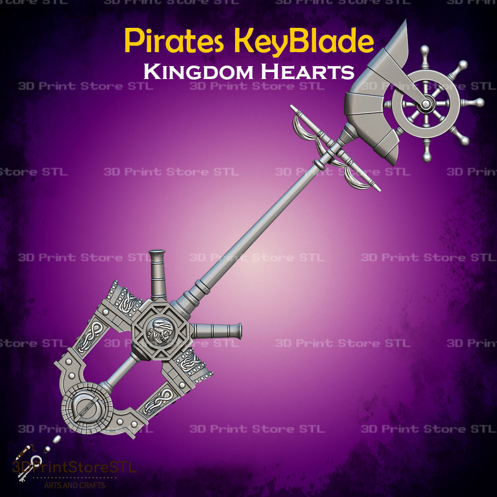 Pirates Key Blade Cosplay Kingdom Hearts - STL File 3D print model_1