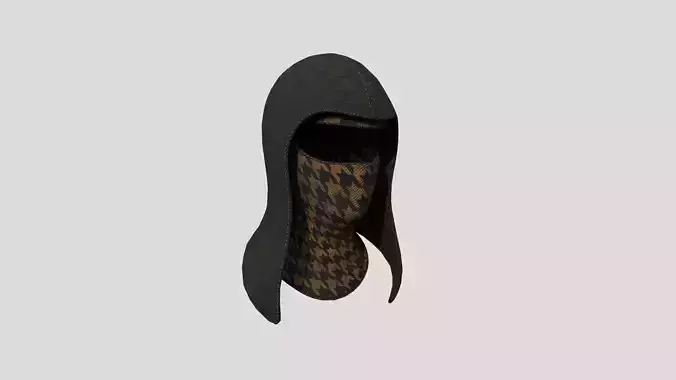 Ninja Assassin Hood 01 Black Brown - Character Design Fashion