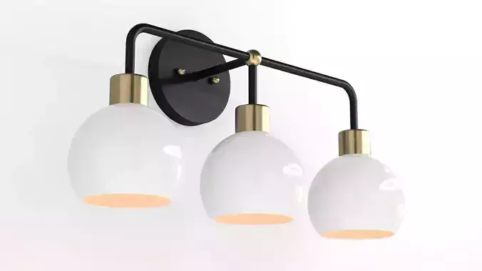 Shades of Light Young House Love Bubble Vanity Light 3 3D model