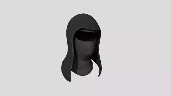 Ninja Assassin Hood 04 Full Black - Character Design Fashion