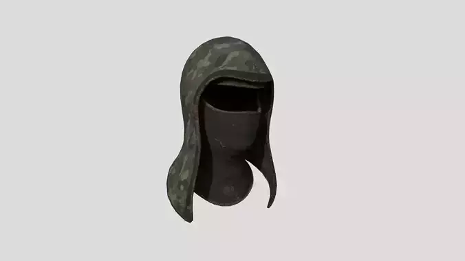 Ninja Assassin Hood 05 Green Camo- Character Design Fashion