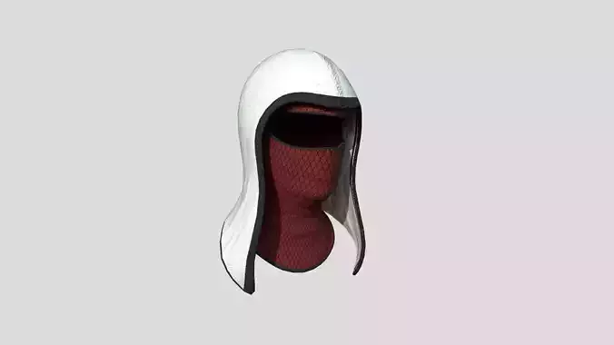 Ninja Assassin Hood 06 White Red - Character Design Fashion