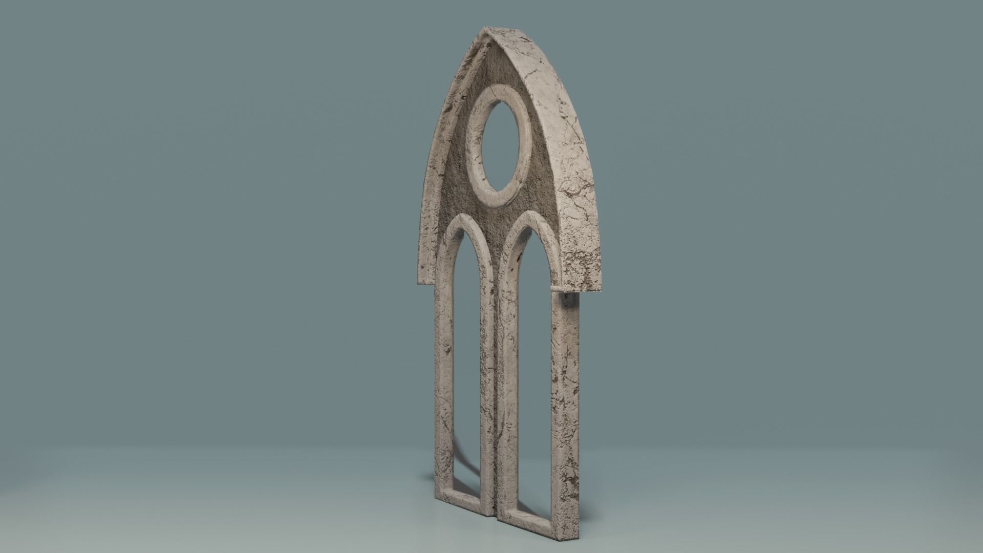 Window Set gothic arch Low-poly 3D model_6