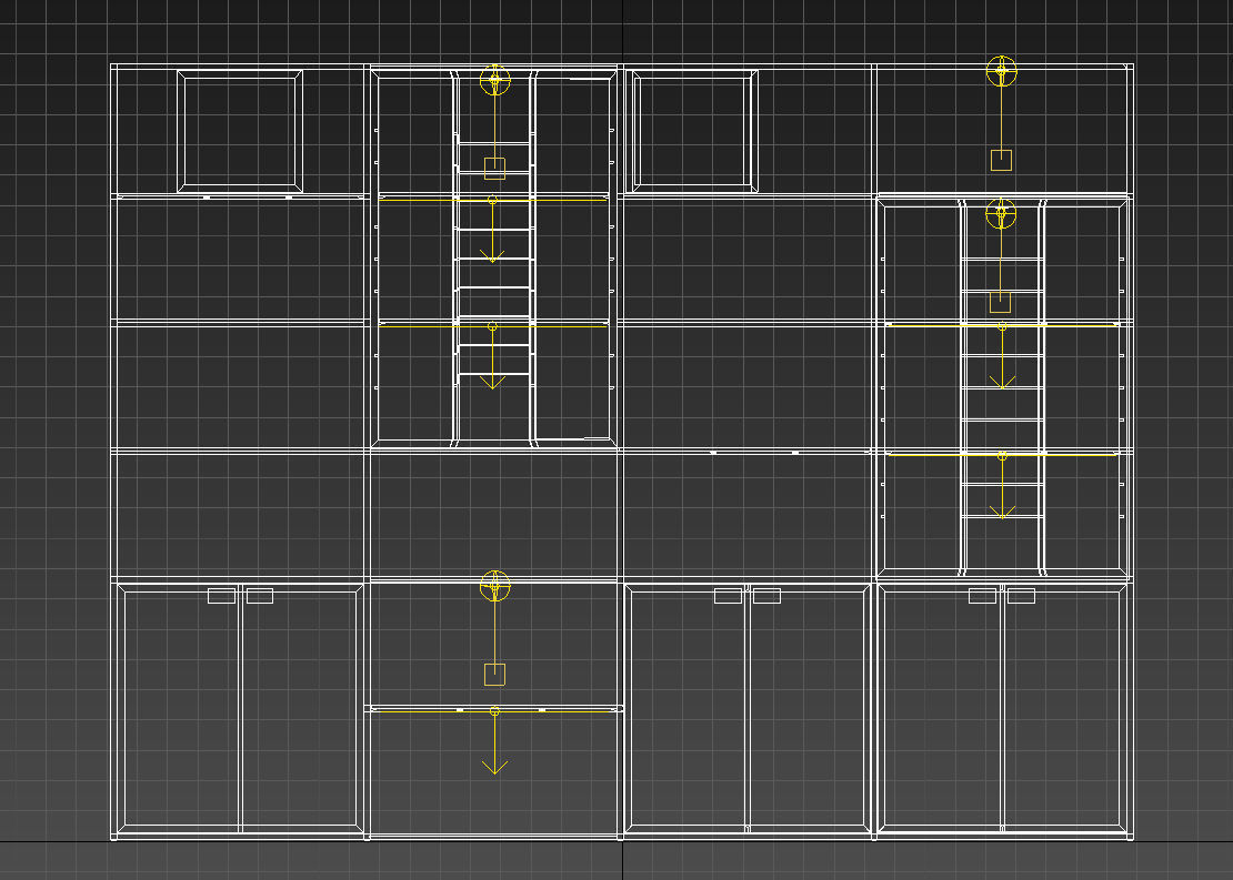 Modular wooden wall unit  3D model_12