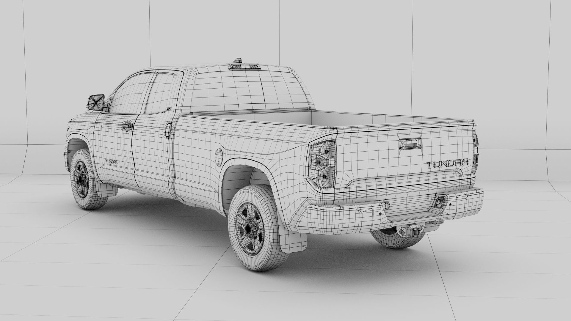Toyota tundra 2022 Low-poly 3D model_8
