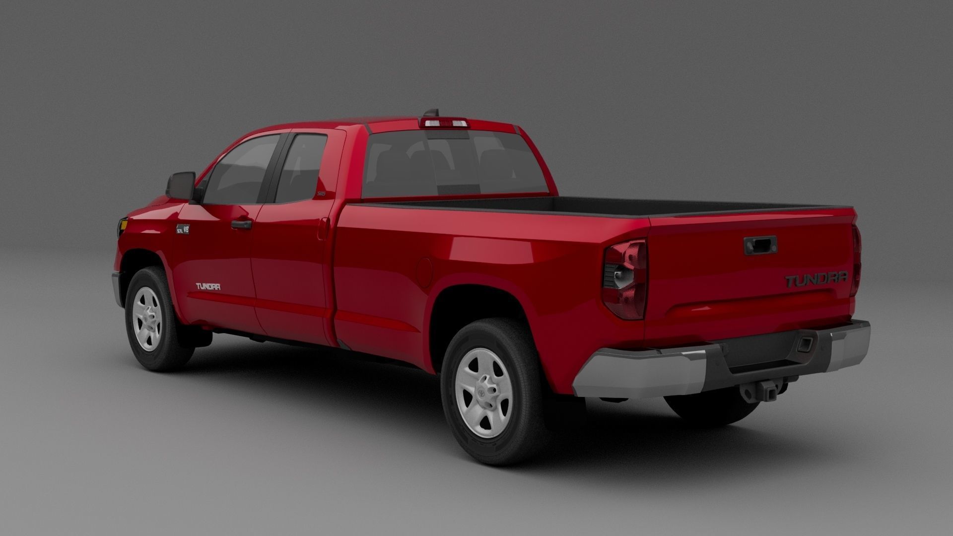 Toyota tundra 2022 Low-poly 3D model_4