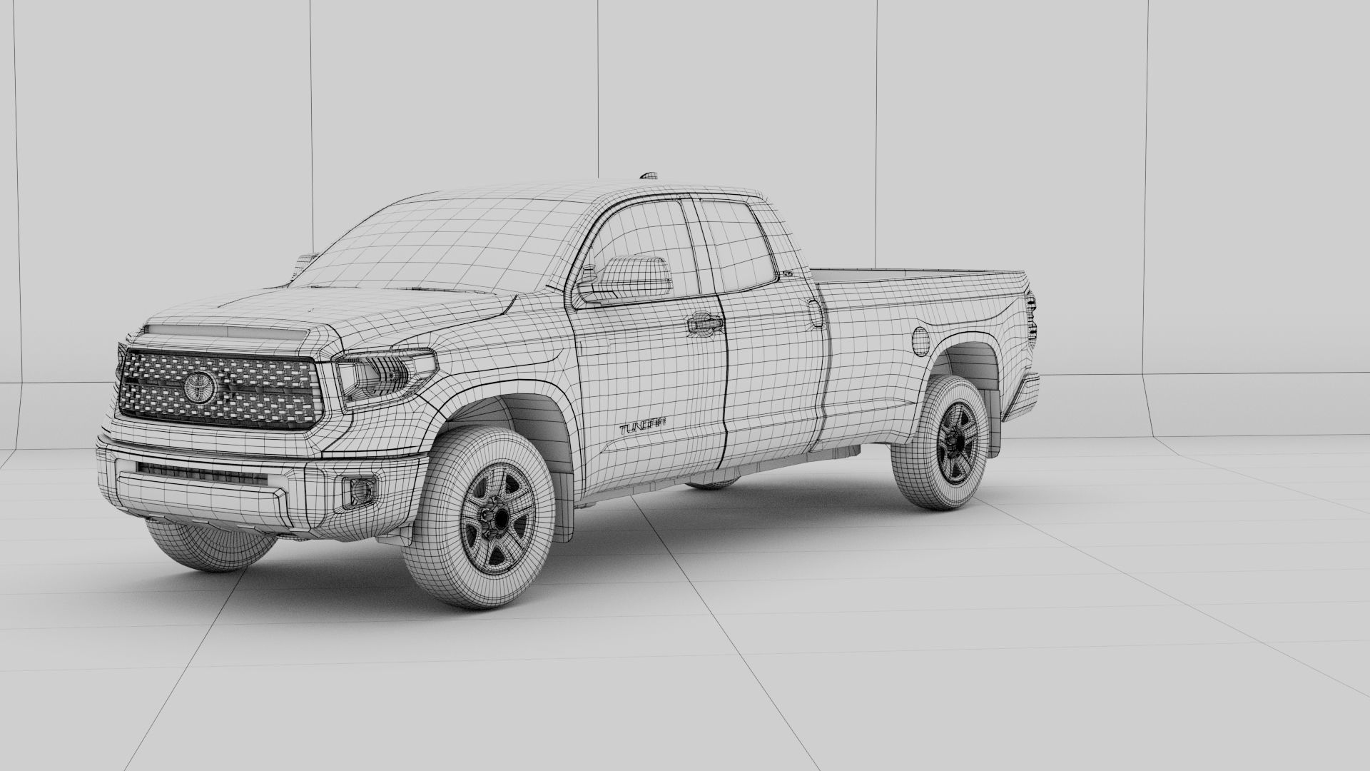 Toyota tundra 2022 Low-poly 3D model_6