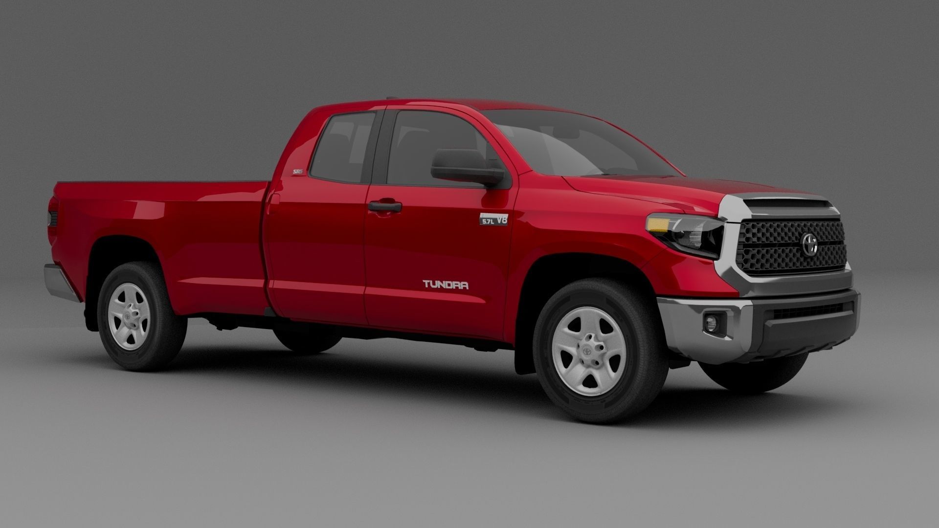 Toyota tundra 2022 Low-poly 3D model_3