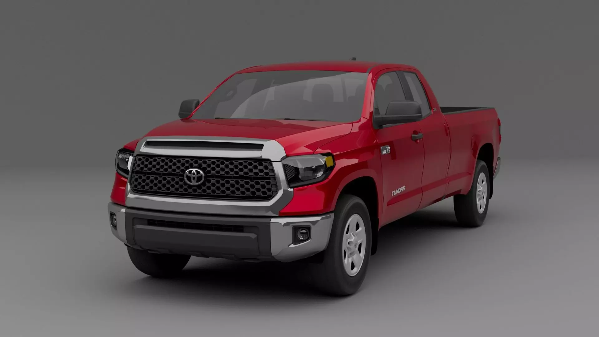 Toyota tundra 2022 Low-poly 3D model_0