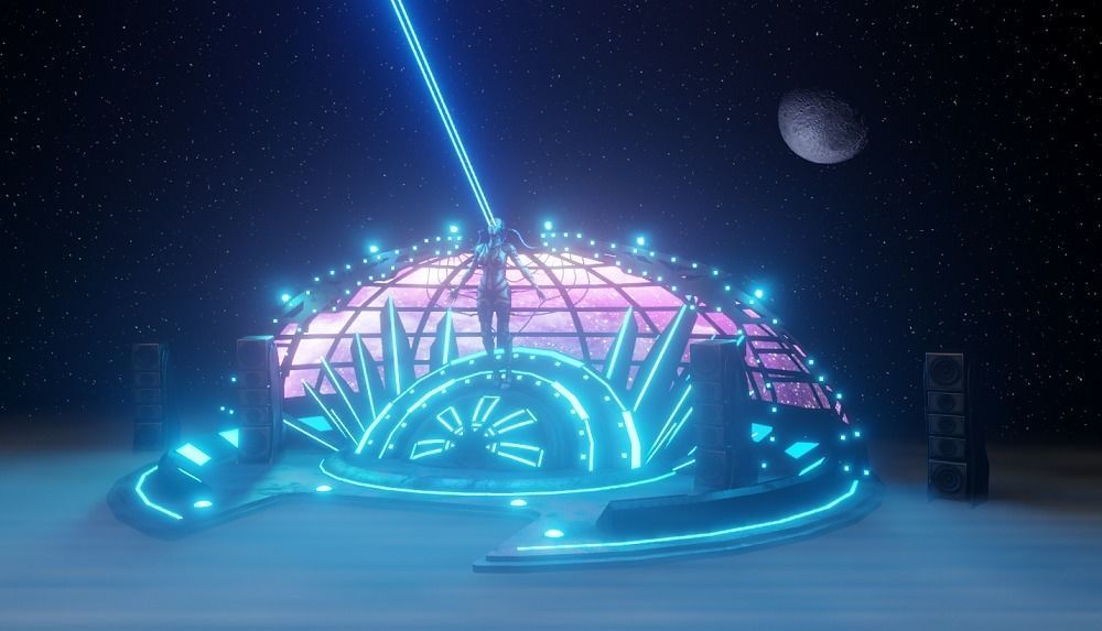 Stage of the immense Low-poly 3D model_1