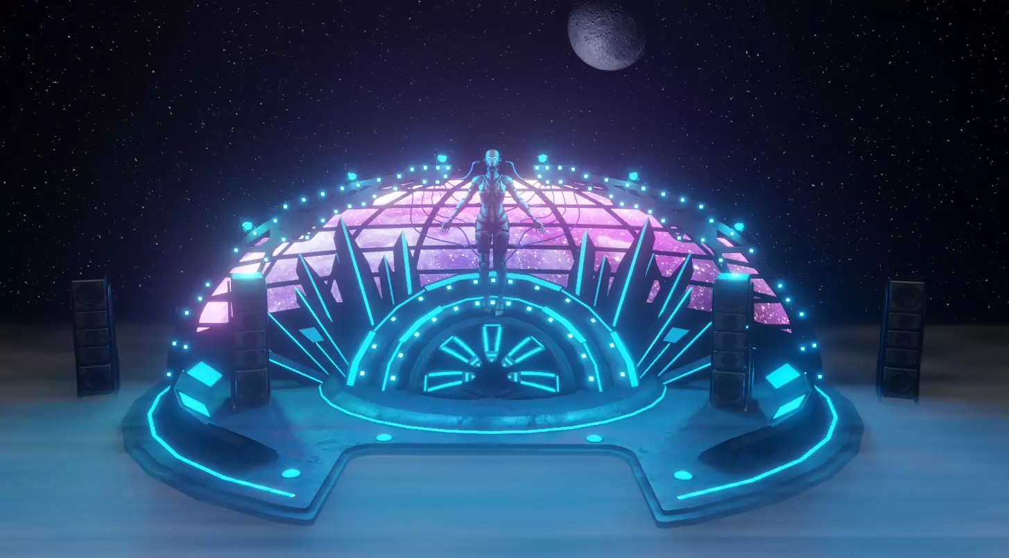 Stage of the immense Low-poly 3D model_0