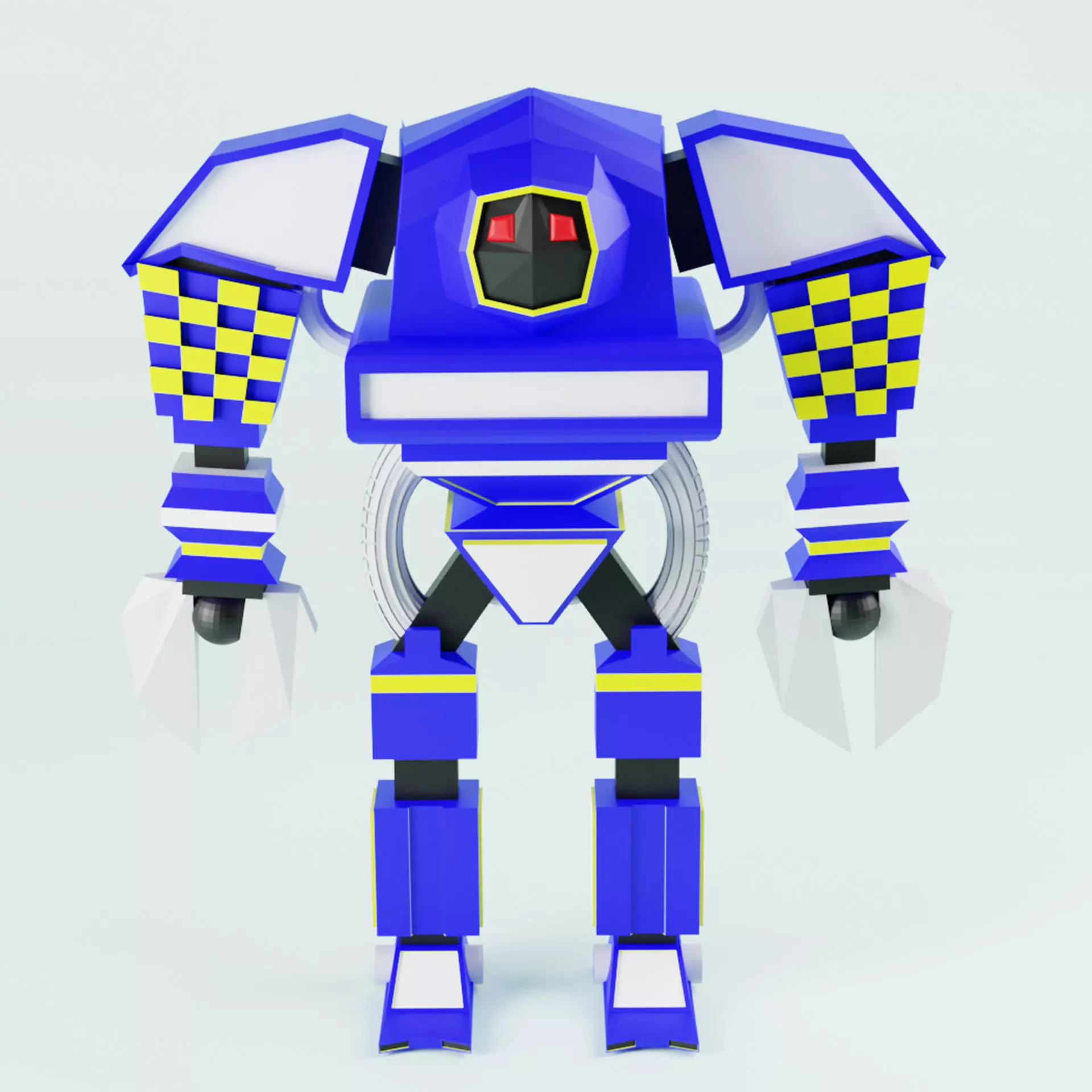 Big Bos Robot Low-poly 3D model_0