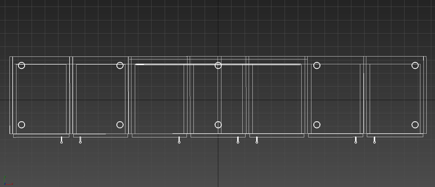wooden tv wall unit 3D model_12