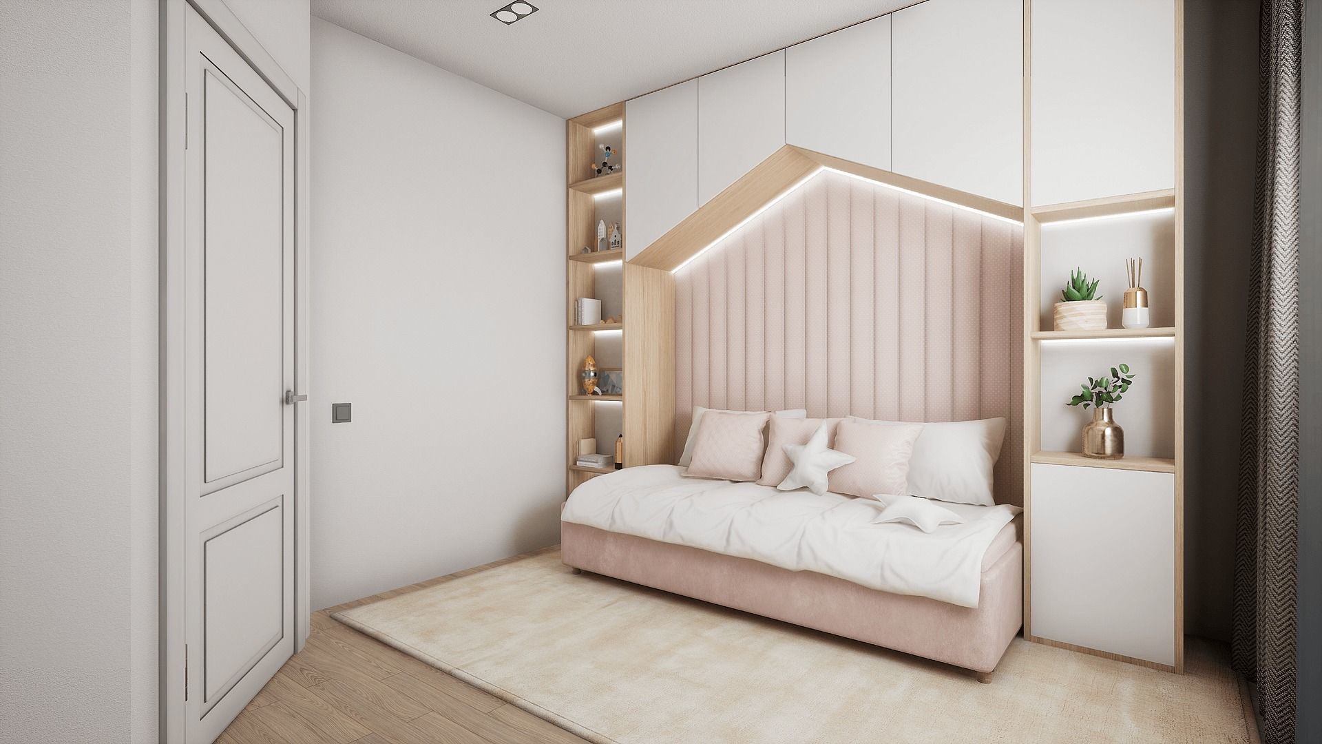 HQ Modern House Low-poly 3D model_25