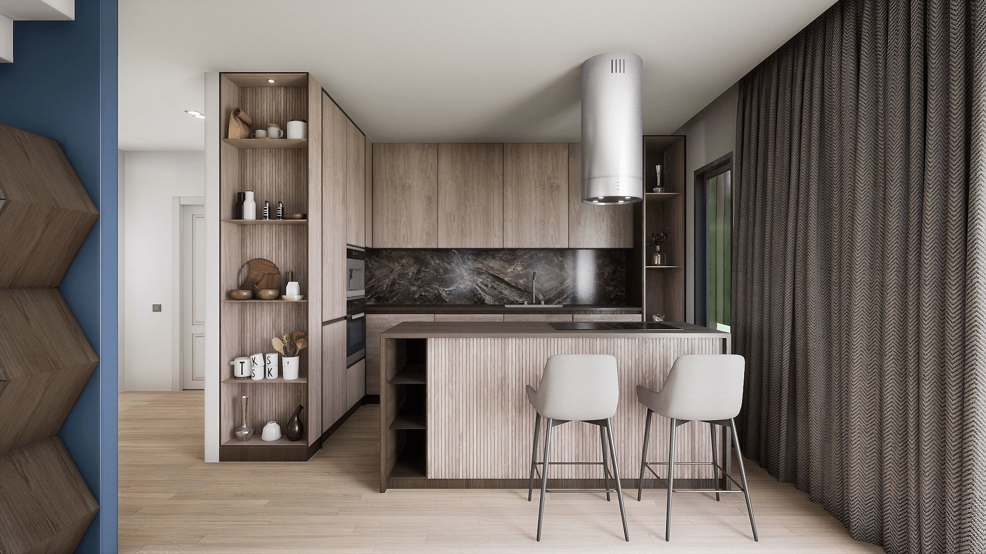 HQ Modern House Low-poly 3D model_2