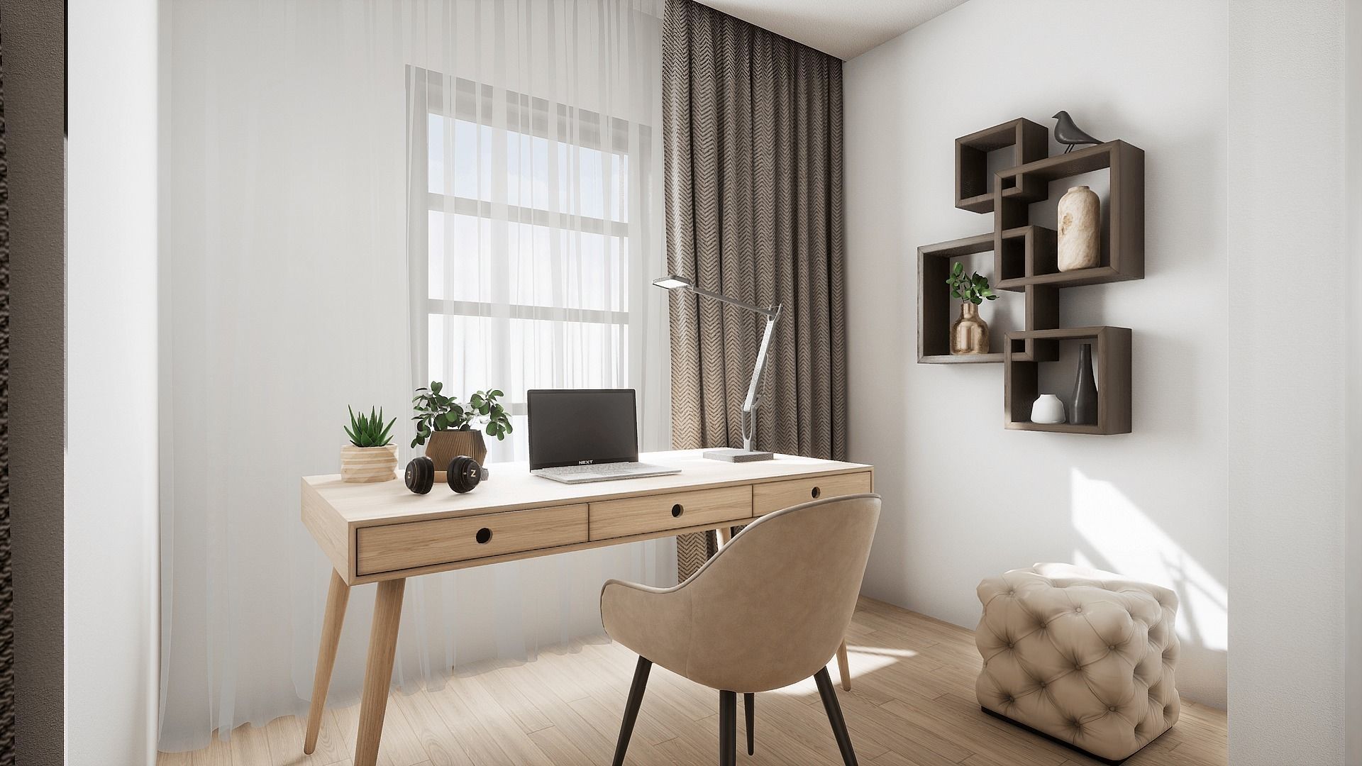 HQ Modern House Low-poly 3D model_18