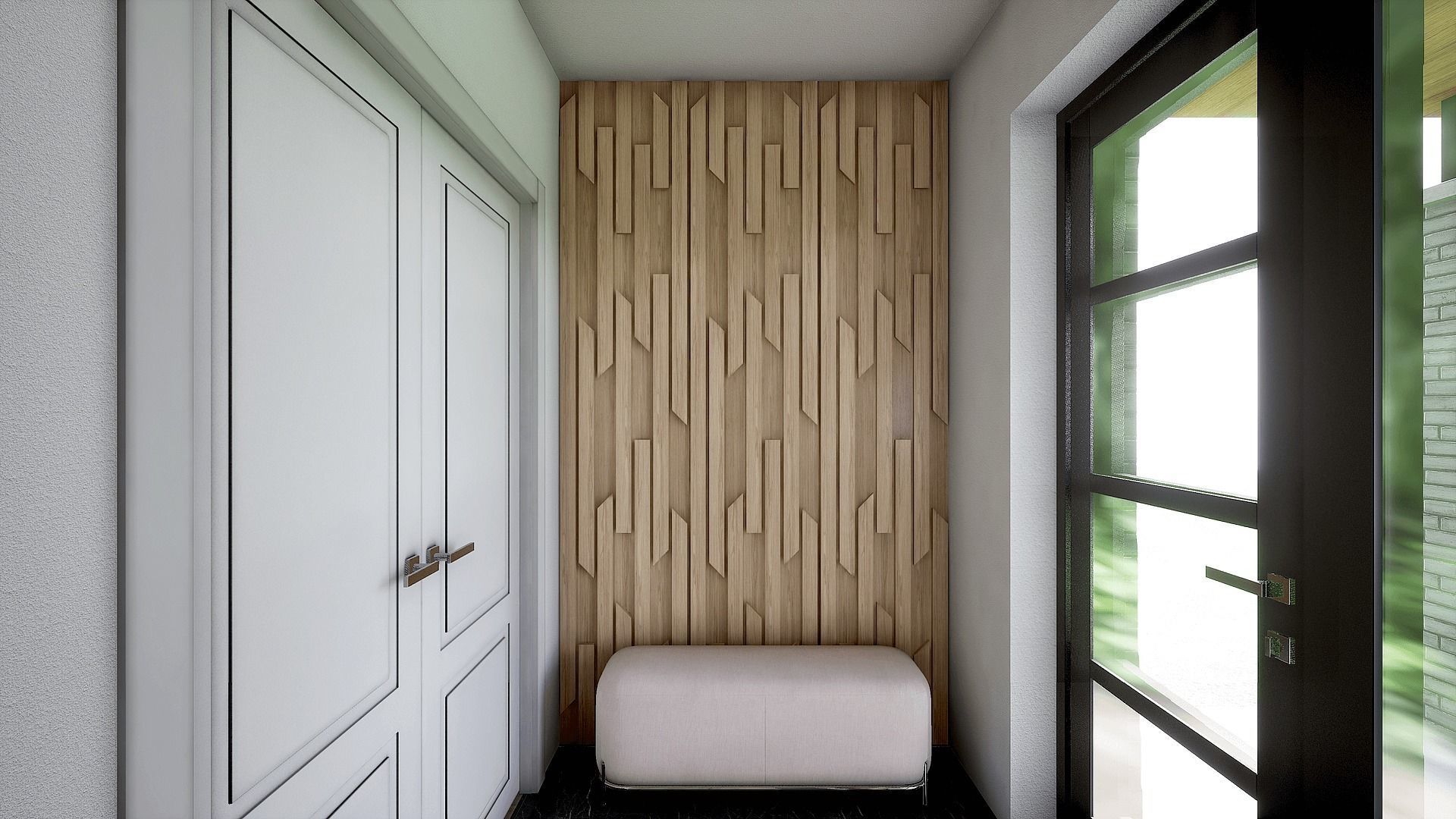 HQ Modern House Low-poly 3D model_8