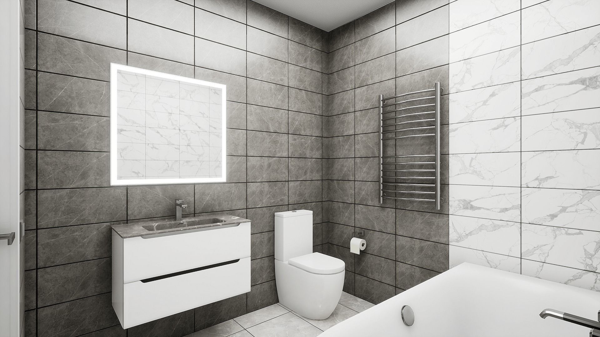 HQ Modern House Low-poly 3D model_11