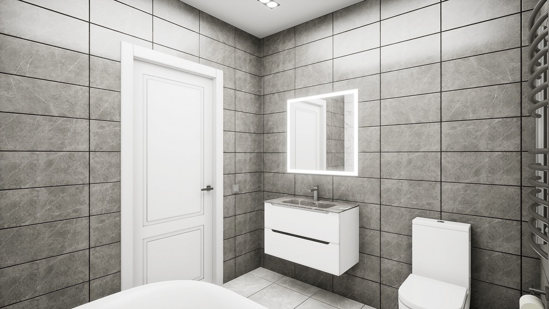 HQ Modern House Low-poly 3D model_10