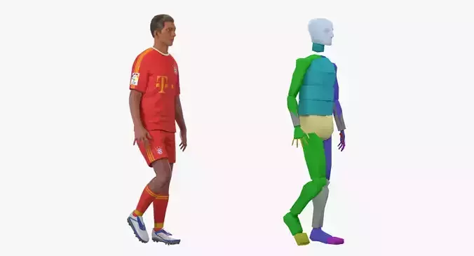 Soccer or Football Player Bayern Rigged 2