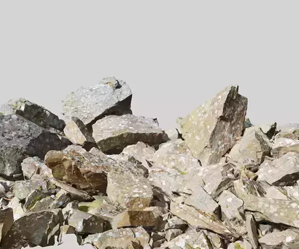 Sharp Rock Pile Photoscan PBR Low-poly 3D model