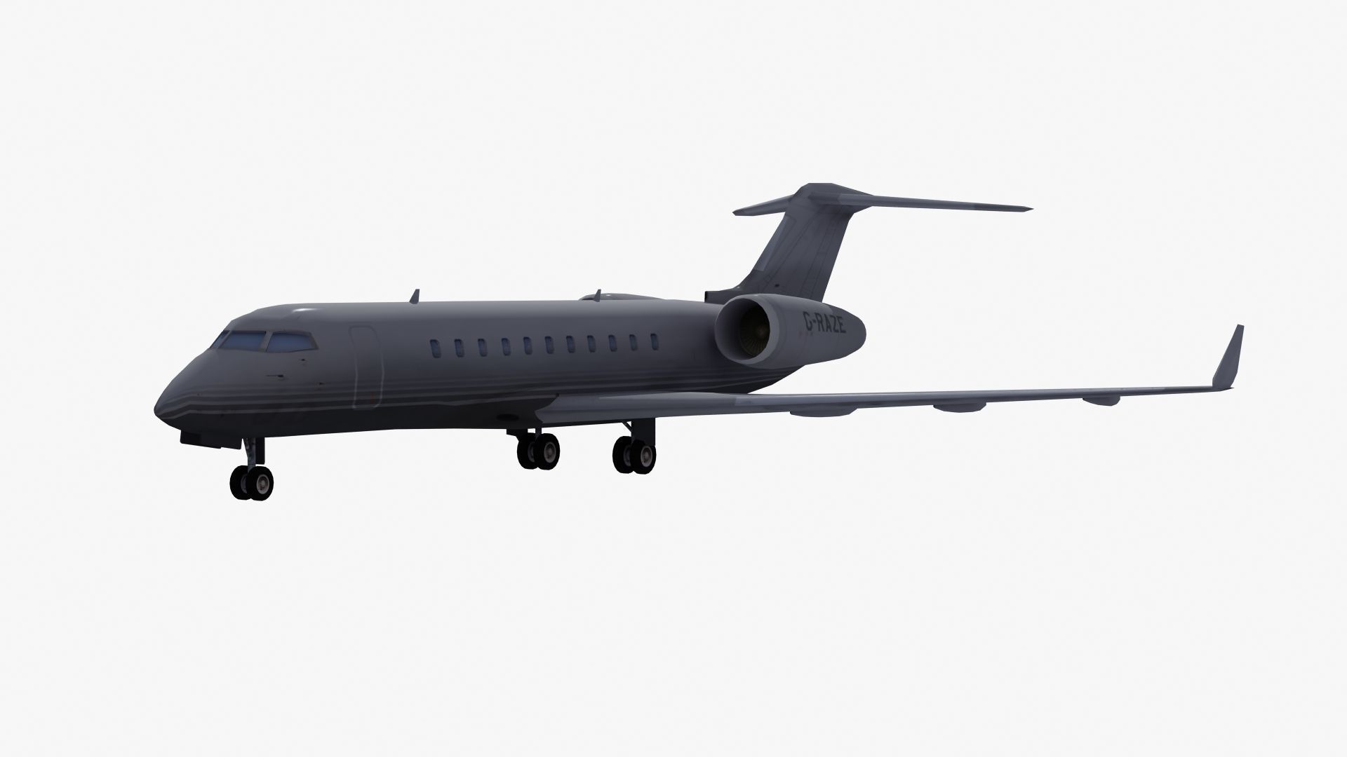Global Express Aircraft 3D model_35