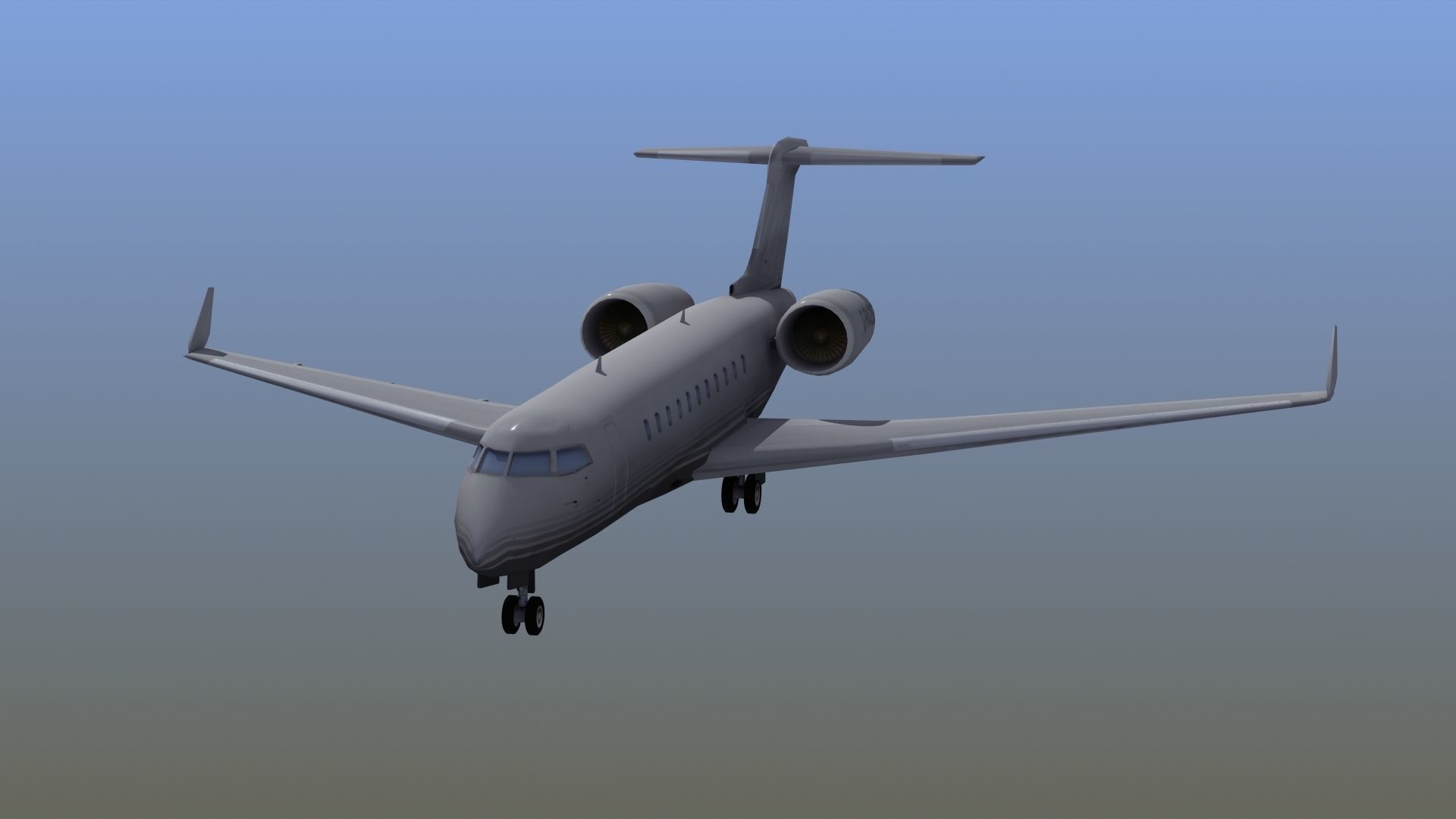 Global Express Aircraft 3D model_14