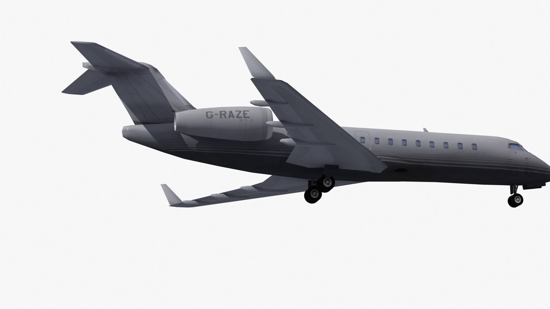 Global Express Aircraft 3D model_27