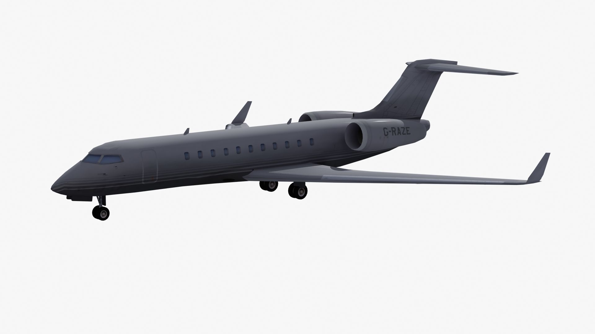 Global Express Aircraft 3D model_22