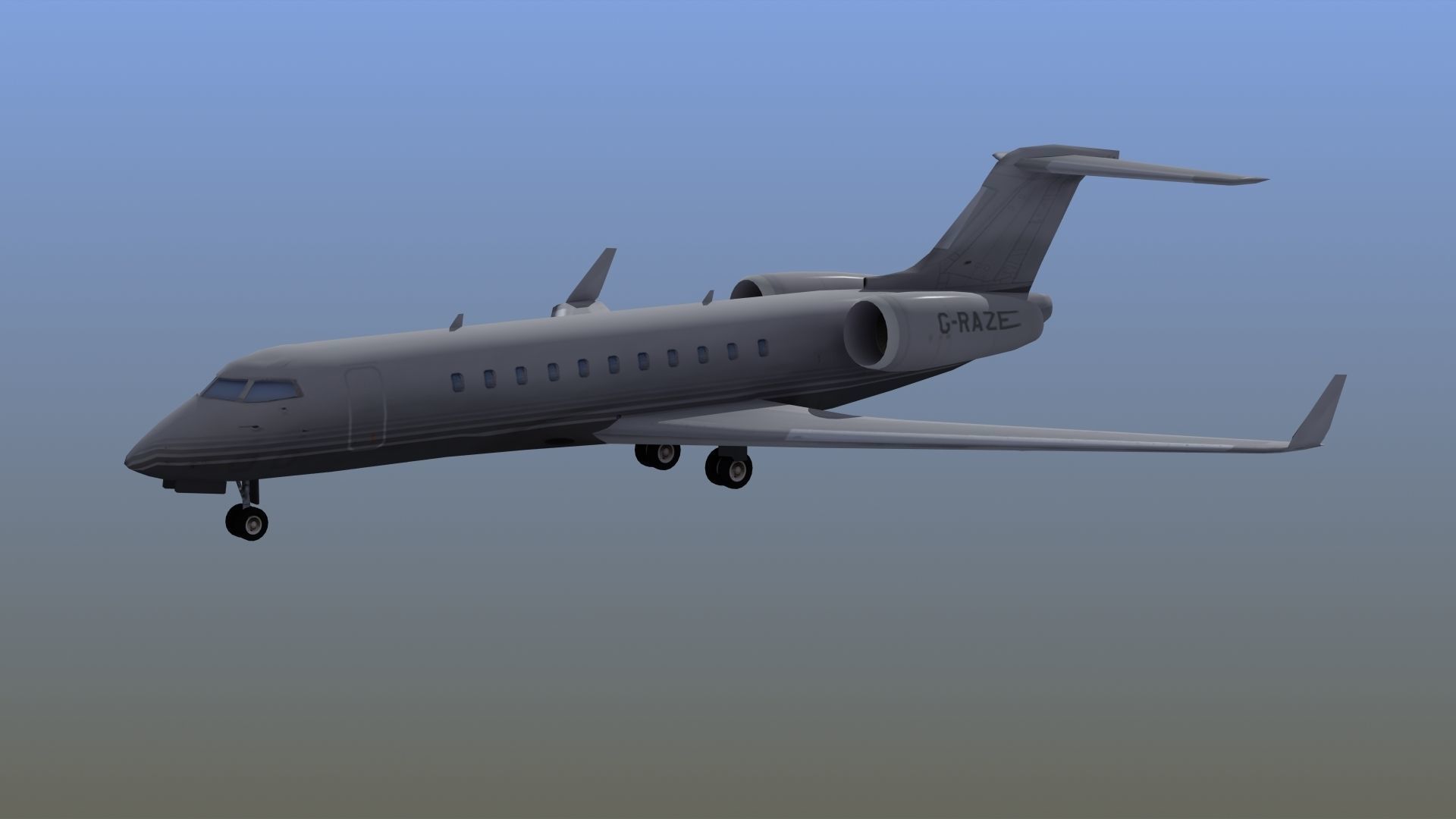 Global Express Aircraft 3D model_2