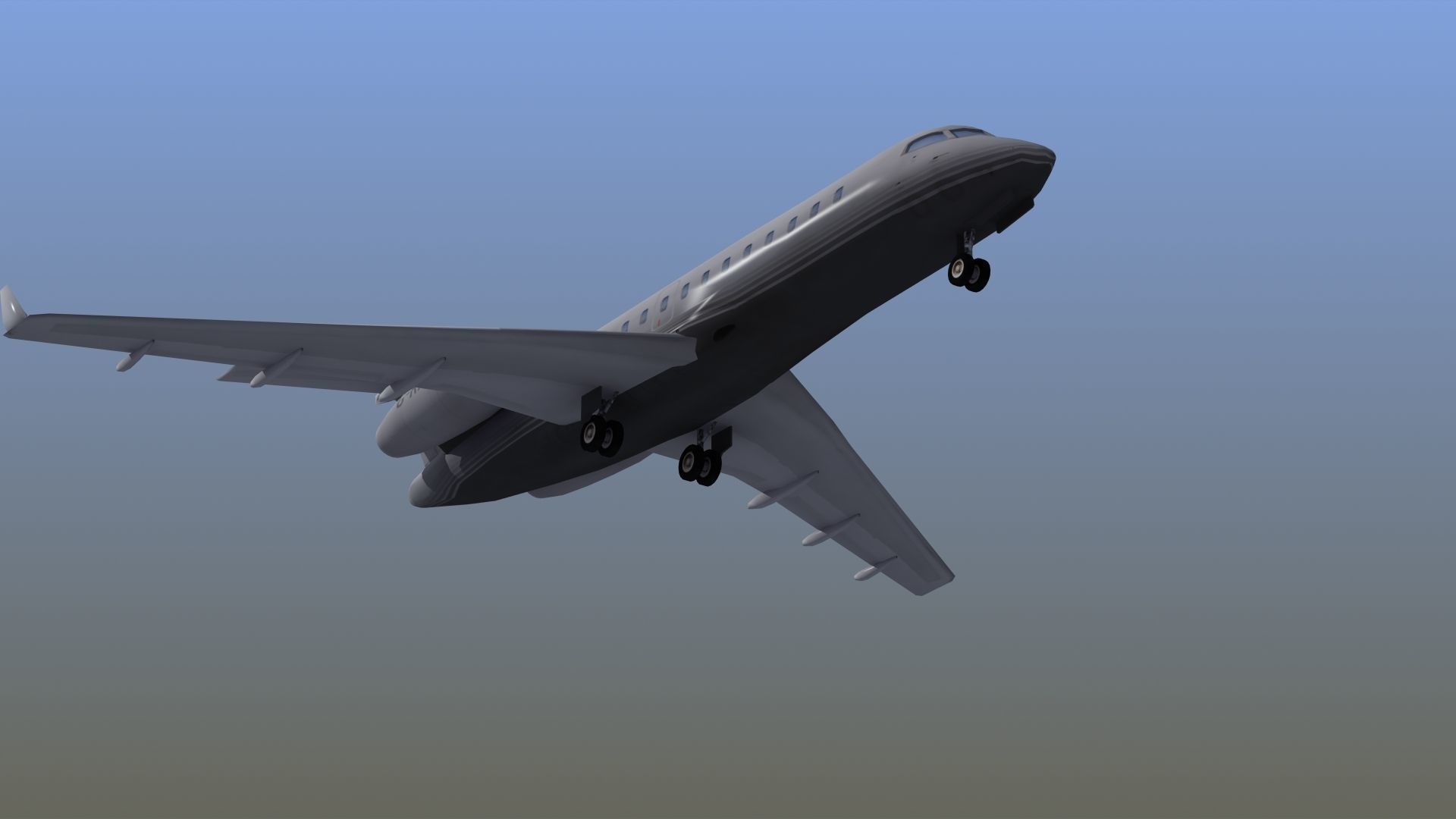 Global Express Aircraft 3D model_17