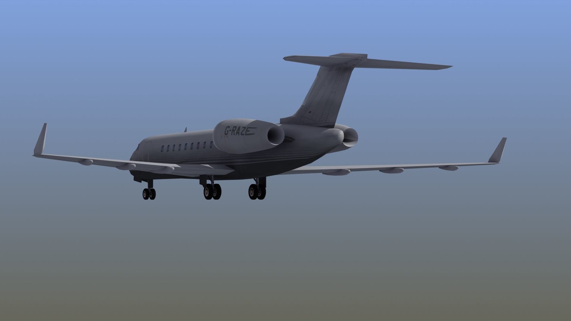 Global Express Aircraft 3D model_4