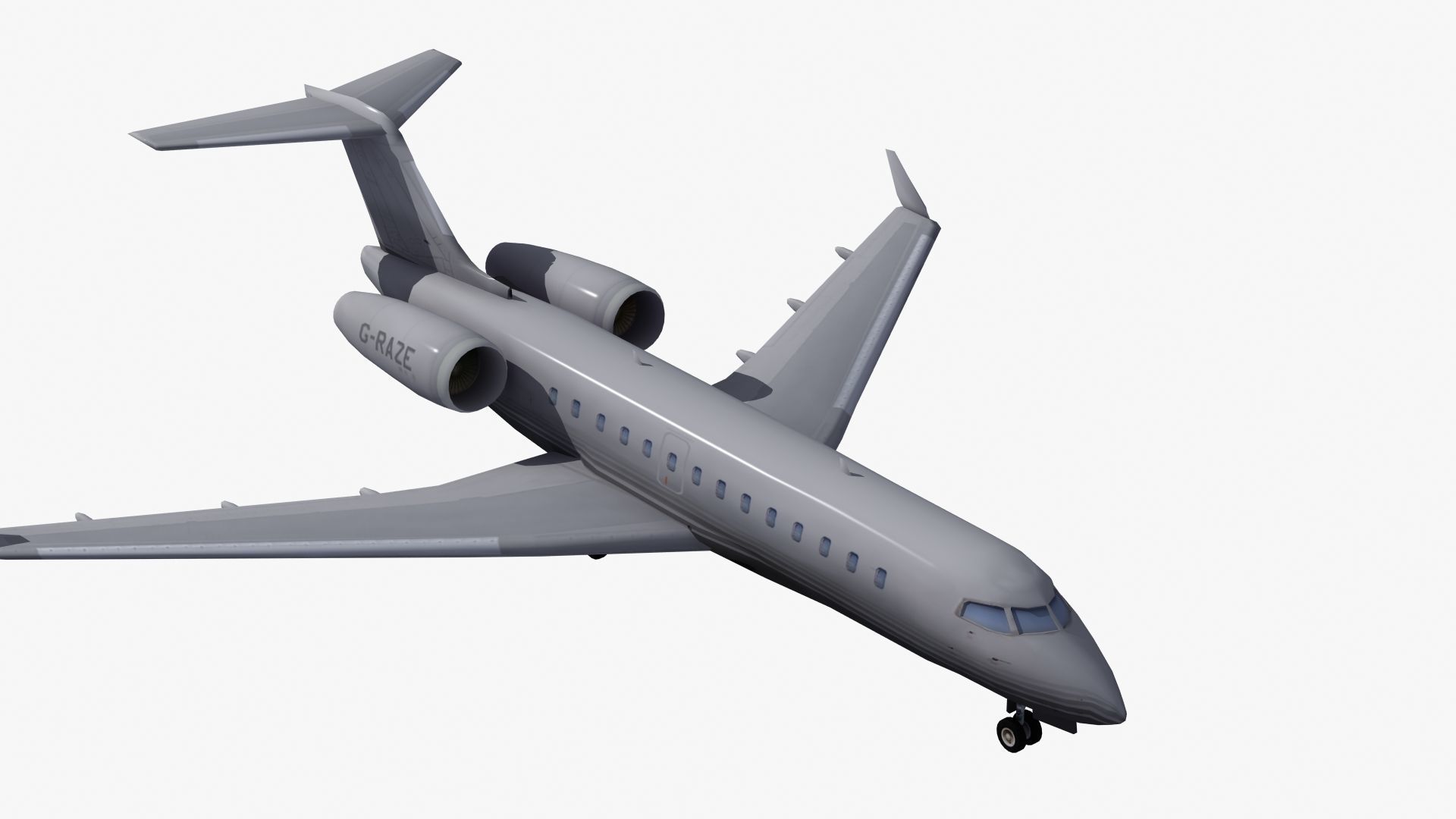 Global Express Aircraft 3D model_38