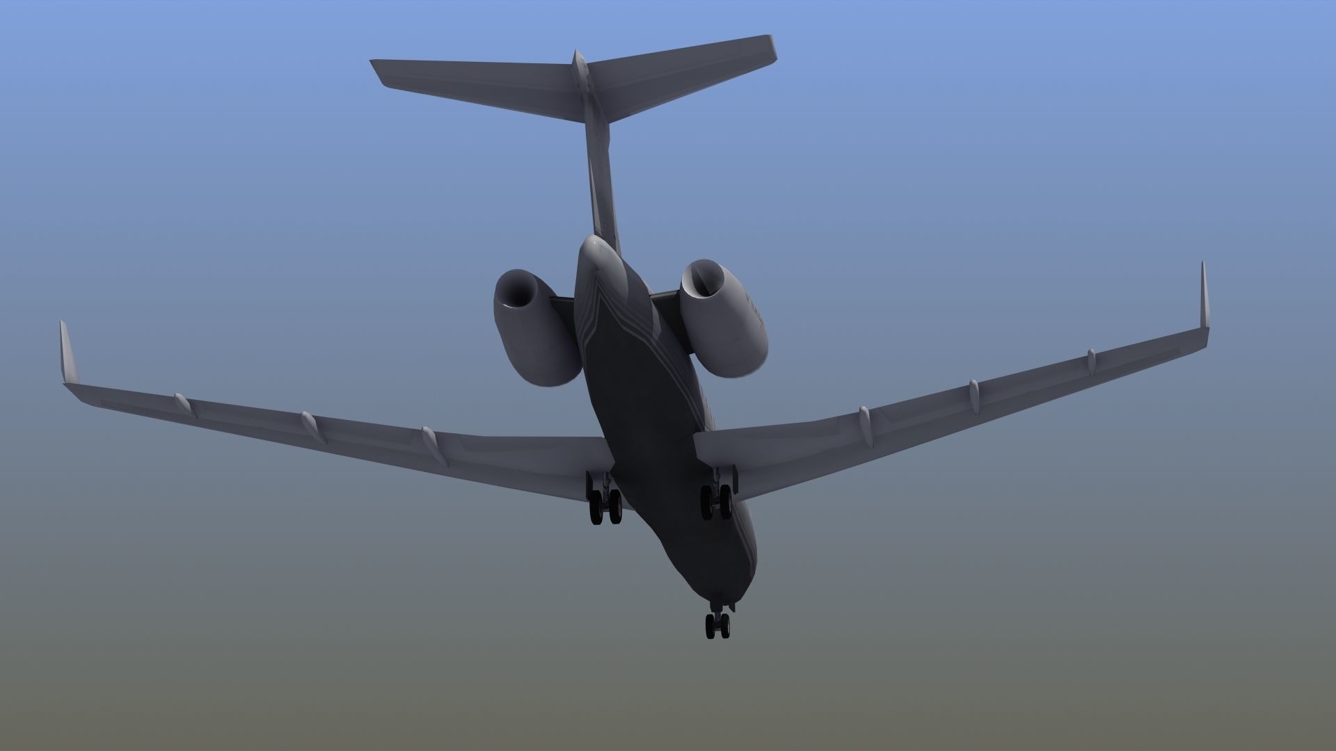 Global Express Aircraft 3D model_5