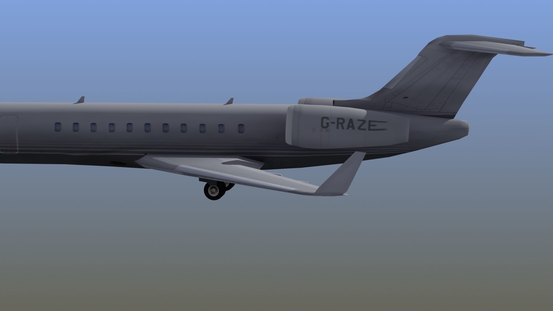 Global Express Aircraft 3D model_3