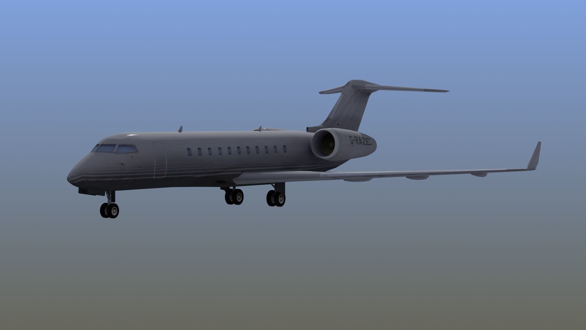 Global Express Aircraft 3D model_15